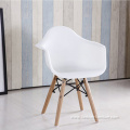 Wood plastic dining chair with armrests